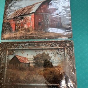 Rustic Barn Metal Wall Art Set